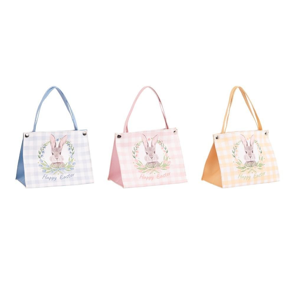 BORSETTA PLASTICA DECORO CONIGLIO CM.19x11x27